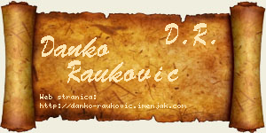 Danko Rauković vizit kartica